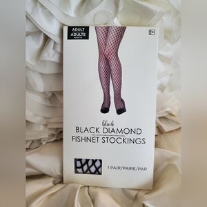 Black Diamond Fishnet Stockings NWT